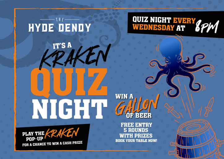 KRAKEN QUIZ NIGHT POSTER